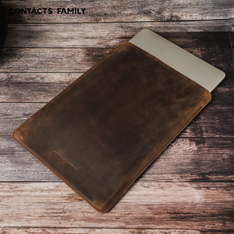 Picture of macbook Pro Cowhide Protective Case for Apple Laptop Air 13.3 Inch Genuine Leather Sleeve
