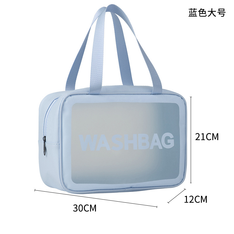 Picture of Waterproof Wash Bag Large Capacity Travel Cosmetic Storage Bag High-grade Sense Portable Transparent PVC Wash Bag for Women
