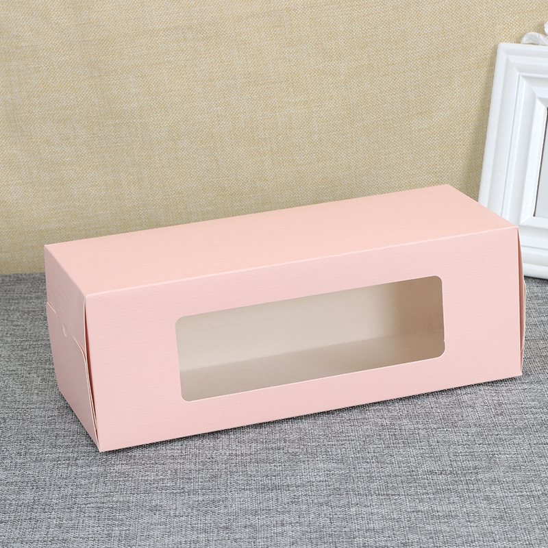 Picture of Open window transparent cake roll packaging box tiramisu baking packaging box rectangular mousse cake box wholesale