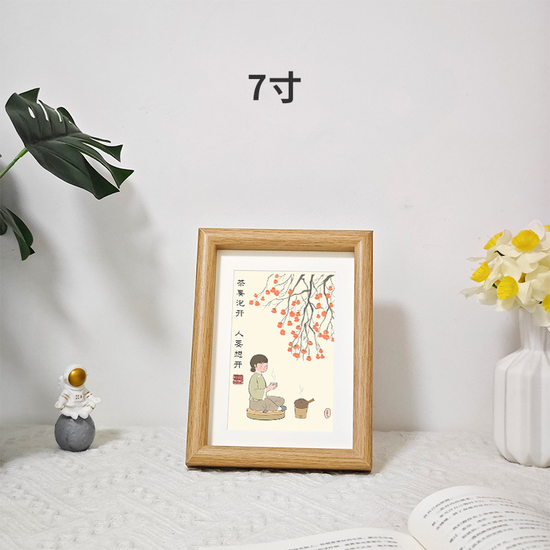 Picture of Factory wholesale simple creative wooden photo frame table 7 inch 10 inch A4 living room office hanging dual-purpose picture frame