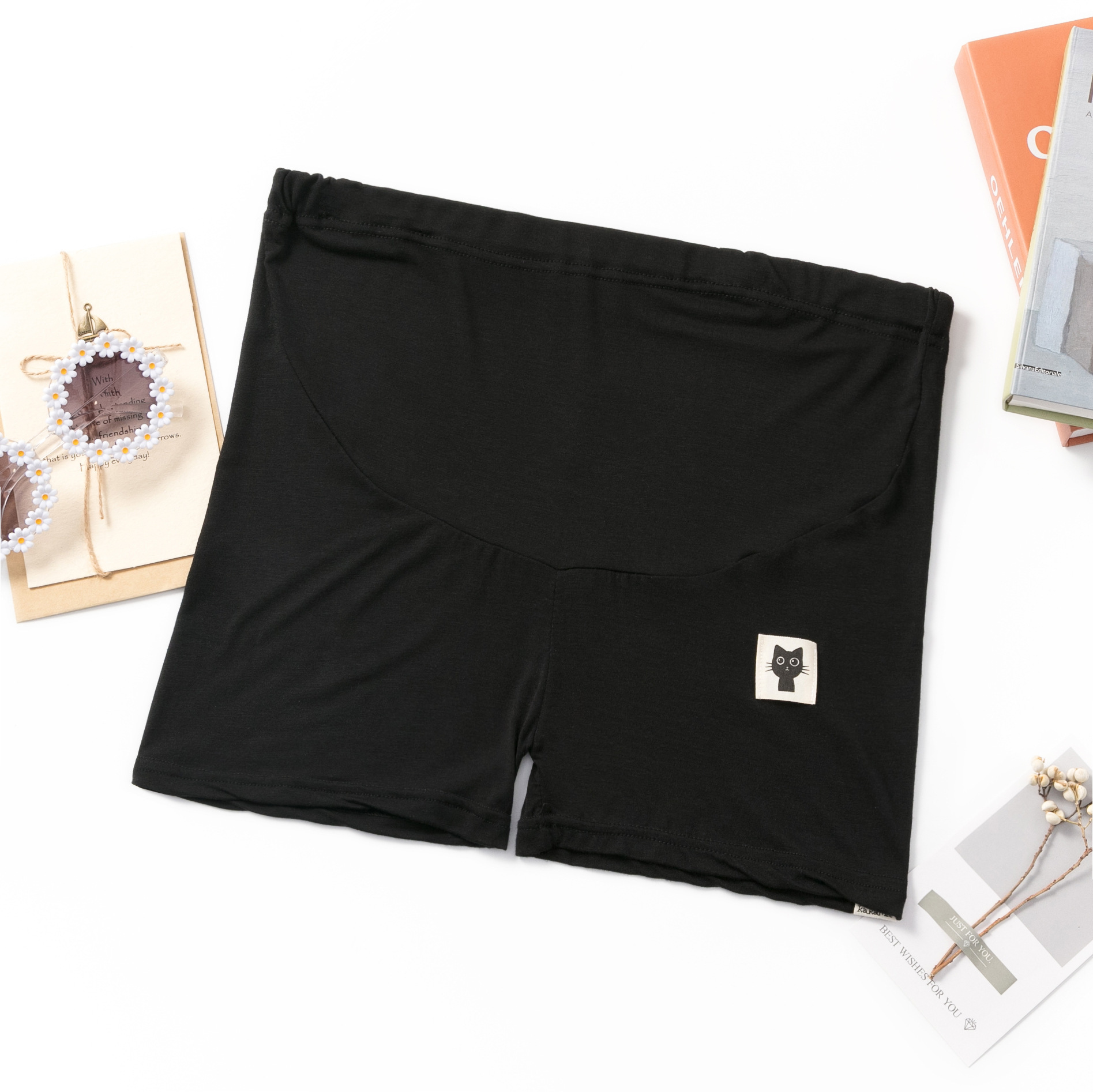 Picture of Maternity Shorts Fashion Thin Casual Pants Spring and Autumn New Maternity Pants Summer Three-Point Pants Outer Wear Belly Support Pants Base Layer