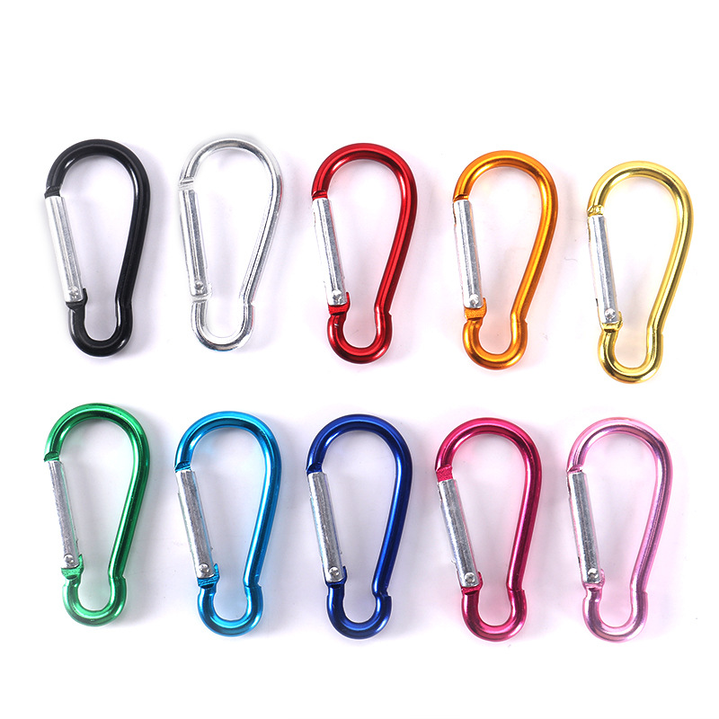 Picture of Manufacturers make gourd-shaped No. 6 D-shaped aluminum alloy mountaineering buckle hanging buckle hardware buckle mountaineering buckle in stock wholesale