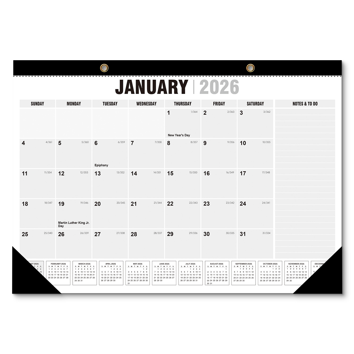 Picture of Extra Large English Version of the Wall Calendar Amazon's Popular Simple and High-Looking 26-27 Calendar Countdown Desktop Table