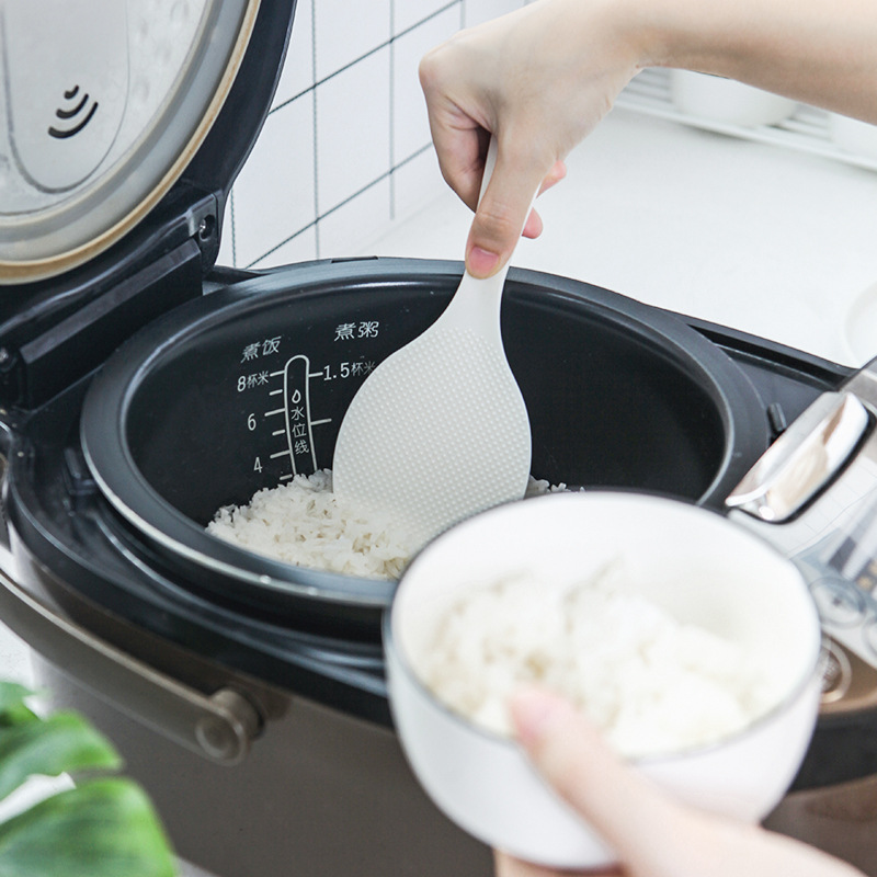 Picture of Japanese spoon rice creative simple rice spoon vertical non-stick rice spoon self-supporting non-dirty