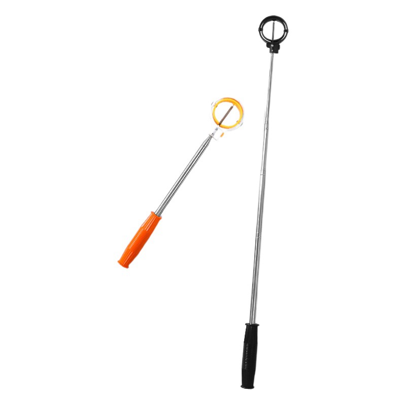 The new golf fishing device stainless steel antenna rod double-ring head ball picker can be freely retractable to pick up the club
