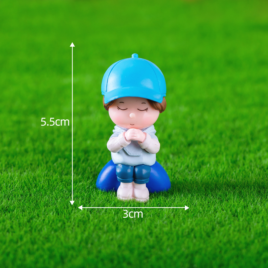Picture of Micro landscape creative wish couple boys and girls doll hand-made blind boxed jewelry accessories car desktop small ornaments
