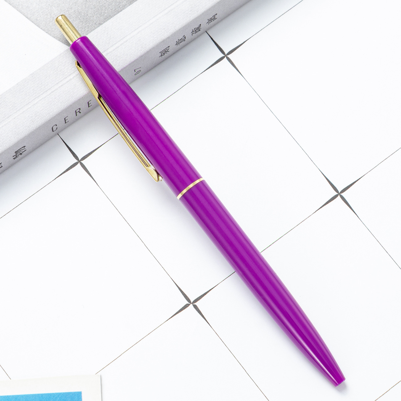 Picture of Press Multi-Color Ballpoint Pen Wholesale Office Stationery Student Plastic Ballpoint Pen Printed Logo Advertising Gift Promotional Pen