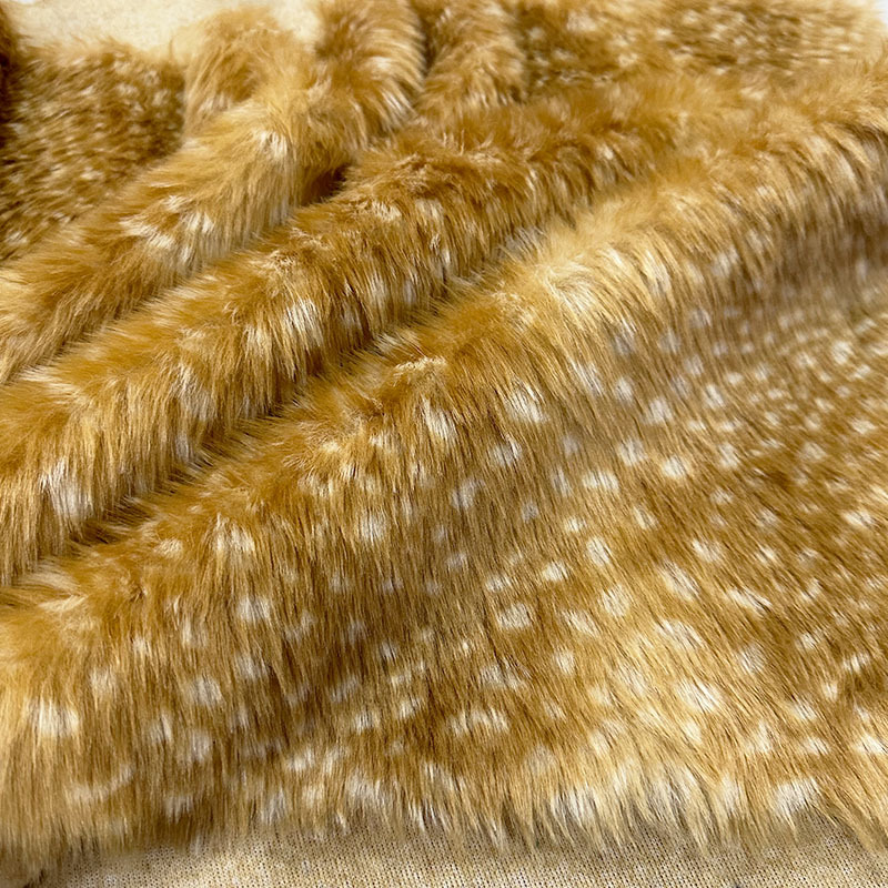 Leopard Print Deer Pattern 2cm Short Plush Faux Fur Fabric Imitation Fur Clothing Material Background Fabric Baby Velvet Ethnic Style