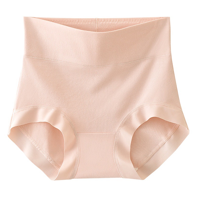 Xinjiang Long-Staple Cotton Women's Underwear Women's Pure Cotton High-Waisted Belly-Control Seamless Breathable Antibacterial Large Size Fat mm Factory Wholesale