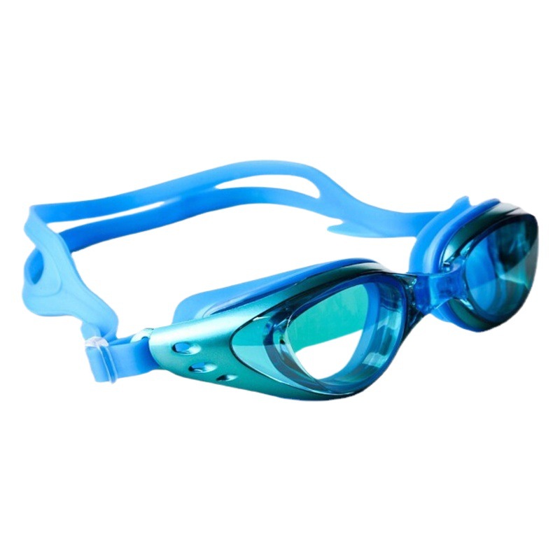 Factory wholesale hot selling swimming goggles HD waterproof anti-fog swimming glasses men and women electroplated glasses with earplugs swimming goggles box