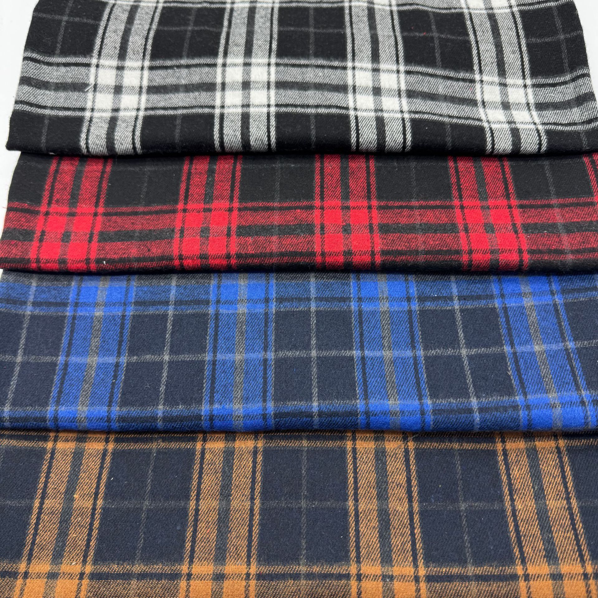 in stock yarn-dyed twill sanding plaid children's clothing men's shirt dress coat fabric 21 flannel