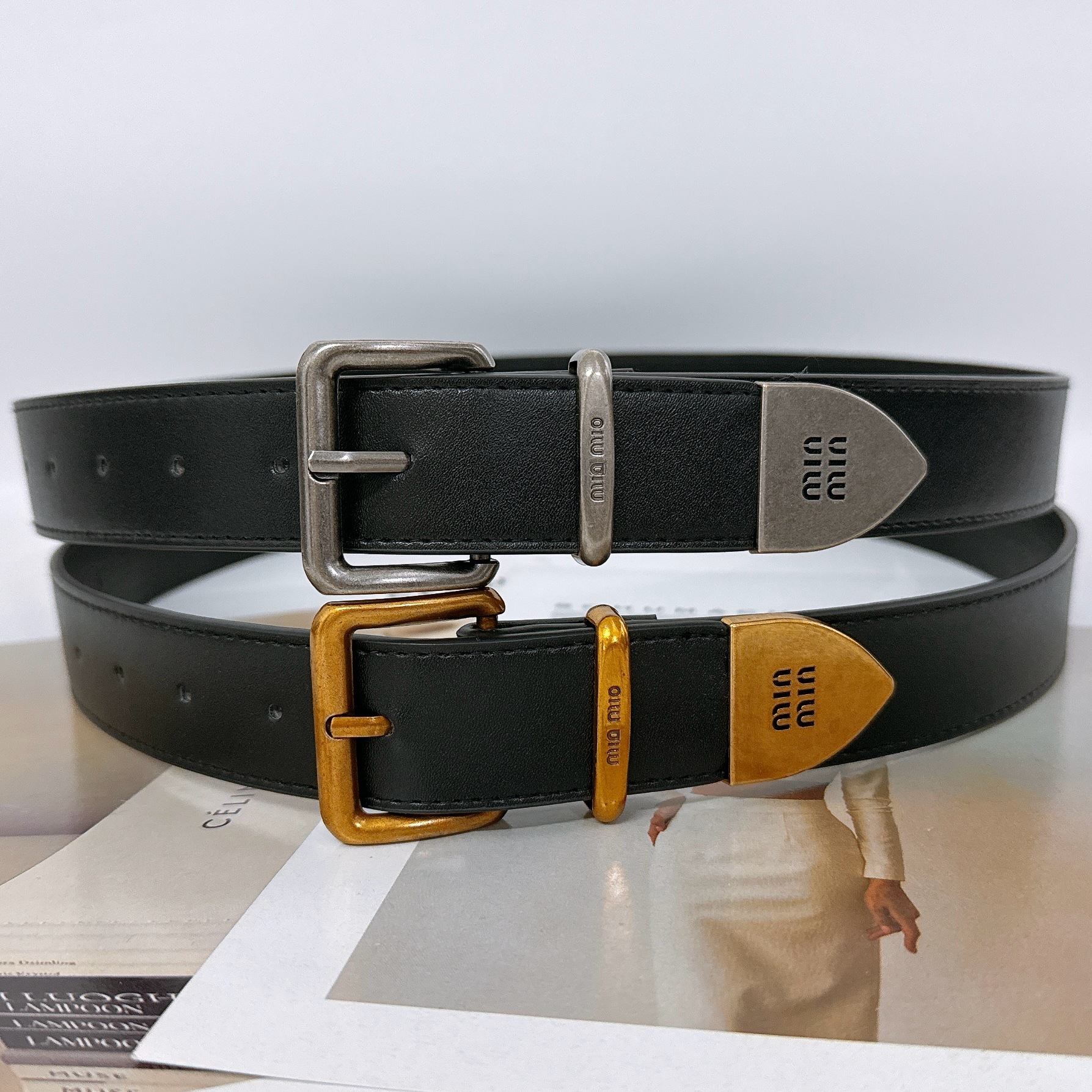 Trendy Personalized Fashion Pin Buckle English Letter Decoration Retro European and American Style Women's Decorative Belt Accessories Belt