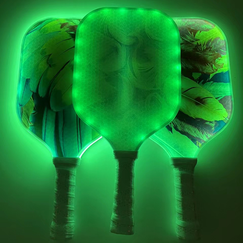 Peak ball luminous racket outdoor sports glass fiber training game PickleballLED Light Peak ball
