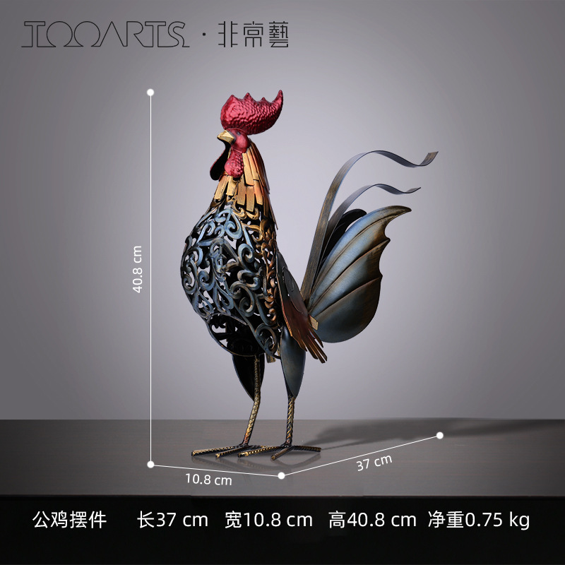 Picture of Cross-border Crafts Home Decorations Desktop Ornaments Living Room Entrance TV Cabinet Creative Personalized Chicken Small Objects