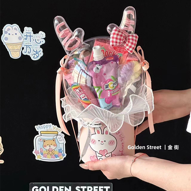 Flower Packaging Acrylic Bobo Ball Bubble Ball Children's Gift Packaging Festival High Transparent Dragon Bobo Ball