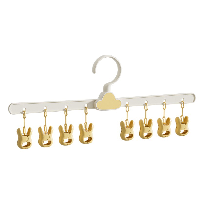 Children's clothes hanger household multi-functional newborn multi-clip rack baby baby drying socks artifact cross-border wholesale