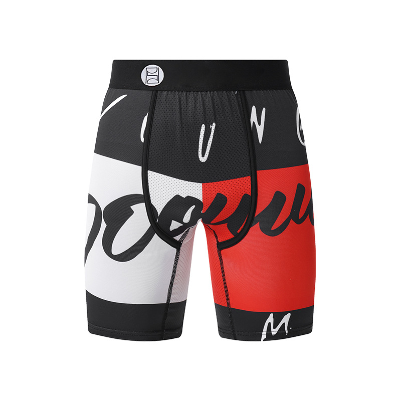 Picture of Men's Underwear Cartoon Print Men's Quick-Drying Boxer Briefs Sports Underwear Fitness Extended Underwear Men's Wholesale