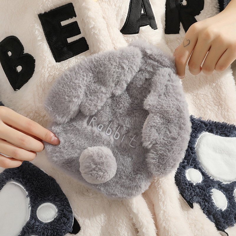 Picture of New Cute Plush Hand-Held Water-Filled Hot Water Bottle Thickeneded Explosion-Proof Pvc Hot Water Bottle Removable and Washable Spot Wholesale