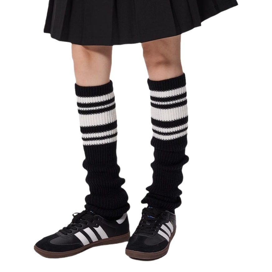 Autumn and Winter Retro striped knitted socks y2g Millennium style snow boots pile socks jk calf socks hot girl leg cover