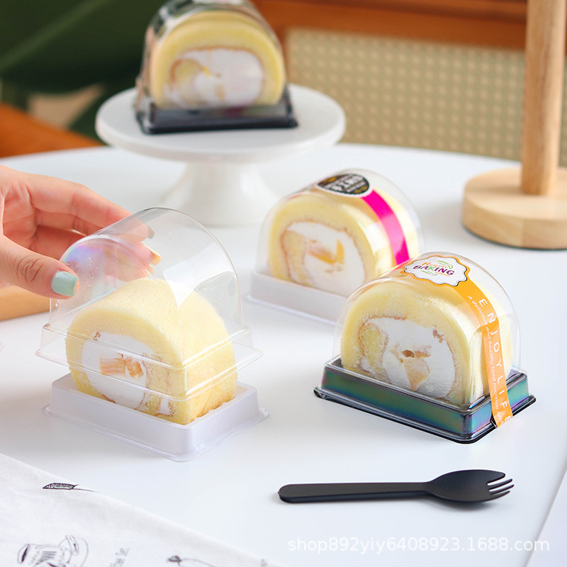 Cake Roll Box Swiss Roll Tiger Skin Roll Packaging Box Pancake Box Baking Pastry Cut into Pieces Menglong Cake Box