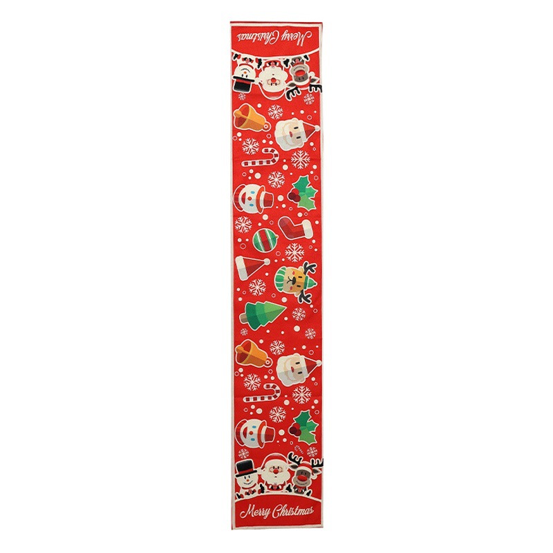 Qiaoding new Christmas table runner linen printed Nordic living room table decorations Christmas creative cartoon tablecloth