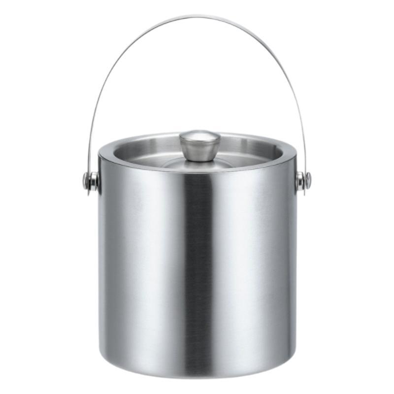 Picture of Cross-border supply stainless steel double-layer cold ice bucket portable KTV bar beer wine ice bucket factory wholesale