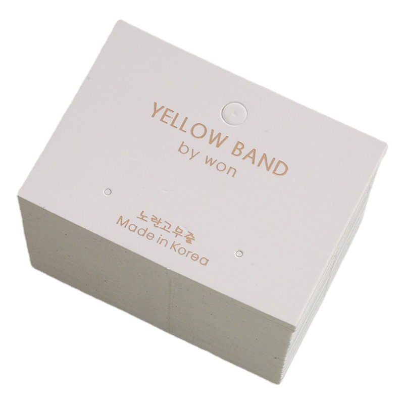 Korean version of YB earrings jewelry cardboard special paper bronzing display cardboard hanging jewelry packaging card in stock wholesale