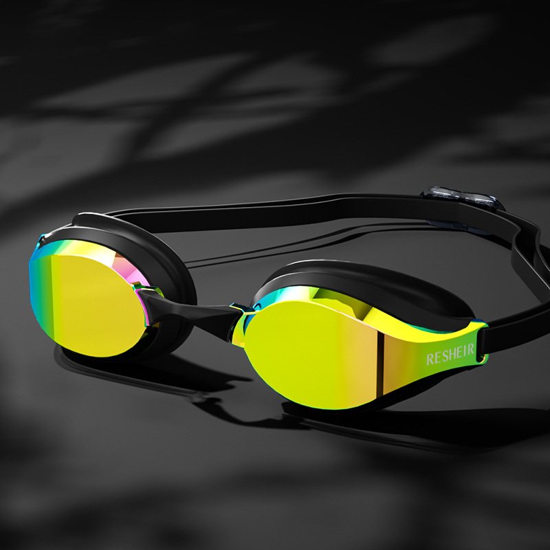 Picture of Cross-Border Popular Racing Swimming Goggles for Adults, High-Definition Anti-Fog Electroplated Swimming Goggles, Fashionable Silicone Waterproof Competition Goggles