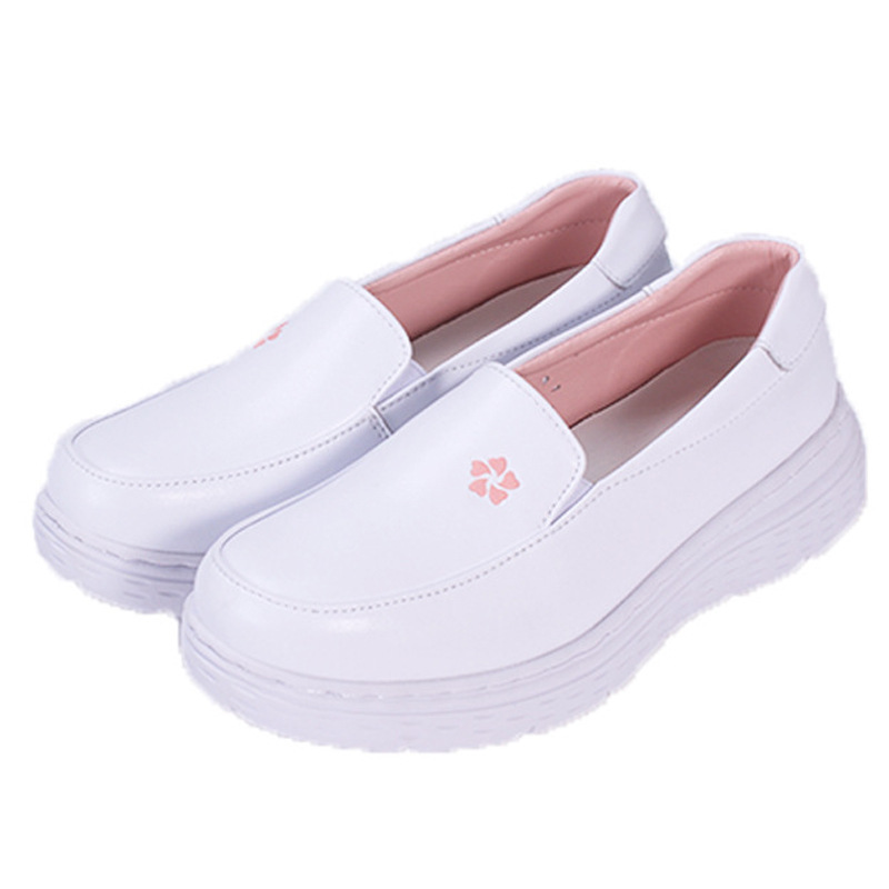 Picture of Nurse shoes women's soft bottom breathable not tired feet White Medical shoes comfortable non-slip flat shoes slip-on white shoes