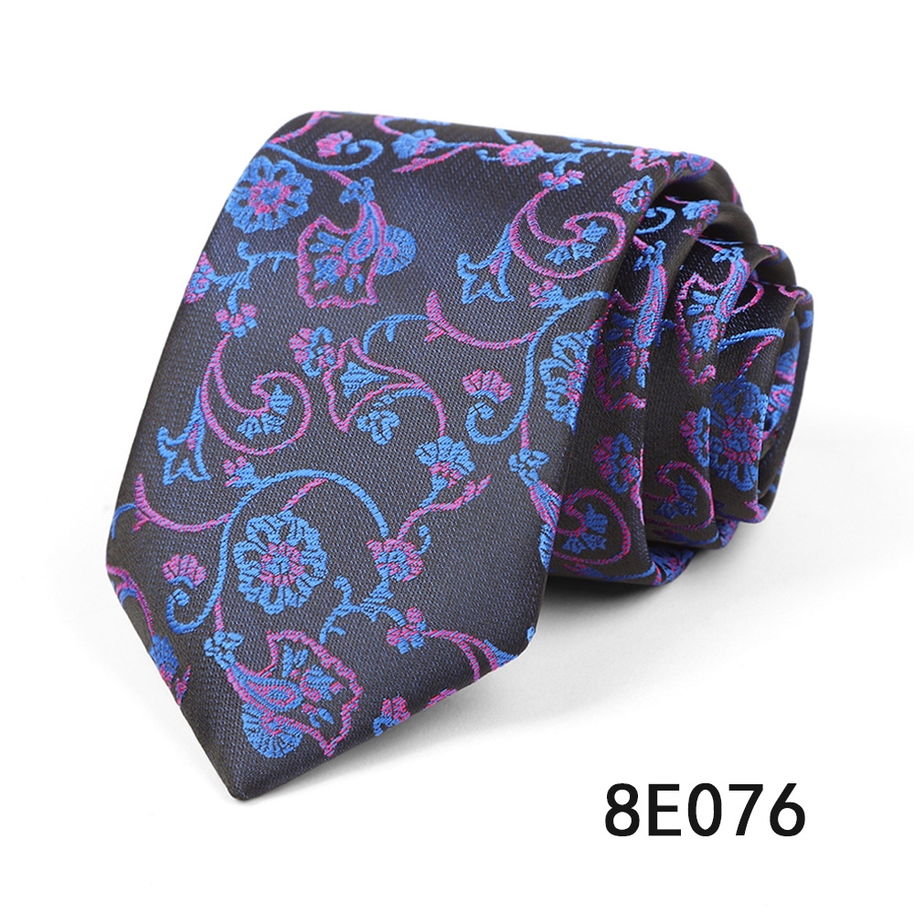 Picture of Men's Tie Business Casual Stripesd Tie 8cm Polyester Jacquard Embroider Print Tie Wholesale Formal Wear