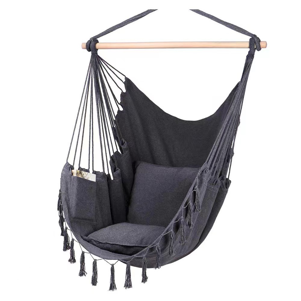 Picture of Amazon Courtyard Garden Outdoor Hammock Balcony Cotton Hanging Chair Leisure Student Swing Factory Wholesale Foreign Trade