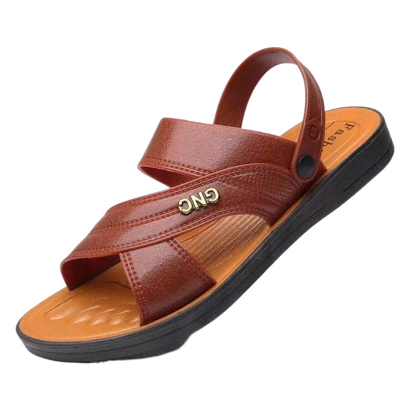 Summer New Men's Sandals Non-Slip Waterproof Korean Style Beach Shoes Soft Bottom Wear-Resistant Slippers Dual-Use Outer Wear Sandals