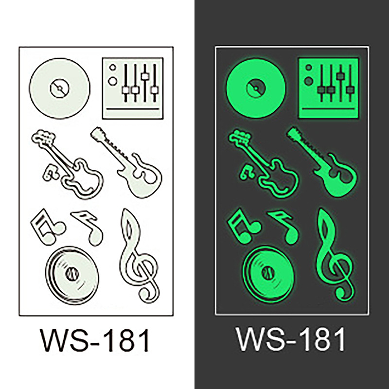 Picture of New Luminous Tattoo Sticker Nightclub Bar Music Festival Carnival Party Tattoo Sticker Note Glow Cool Face Sticker