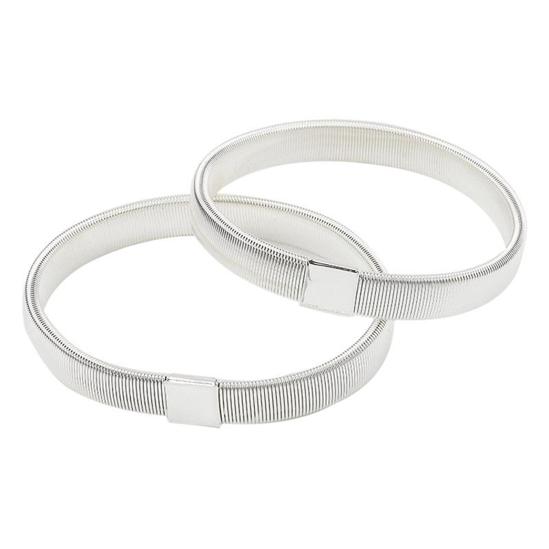 Ka Tong New Spring Men's Arm Ring Metal Elastic Bracelet Bracelet Bartender Casino Sleeve Solid Non-slip Cuff