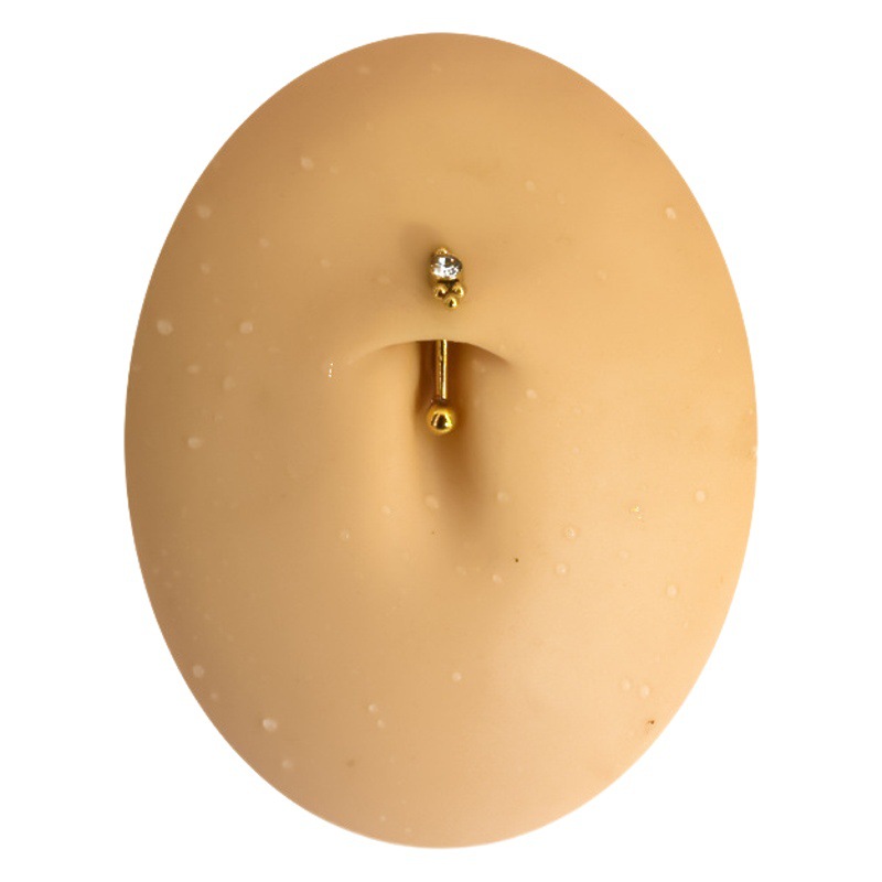 The full-body stainless steel outer tooth welding ball flower 6-10mm length 1.2mm rod thick eyebrow nail ear nail navel