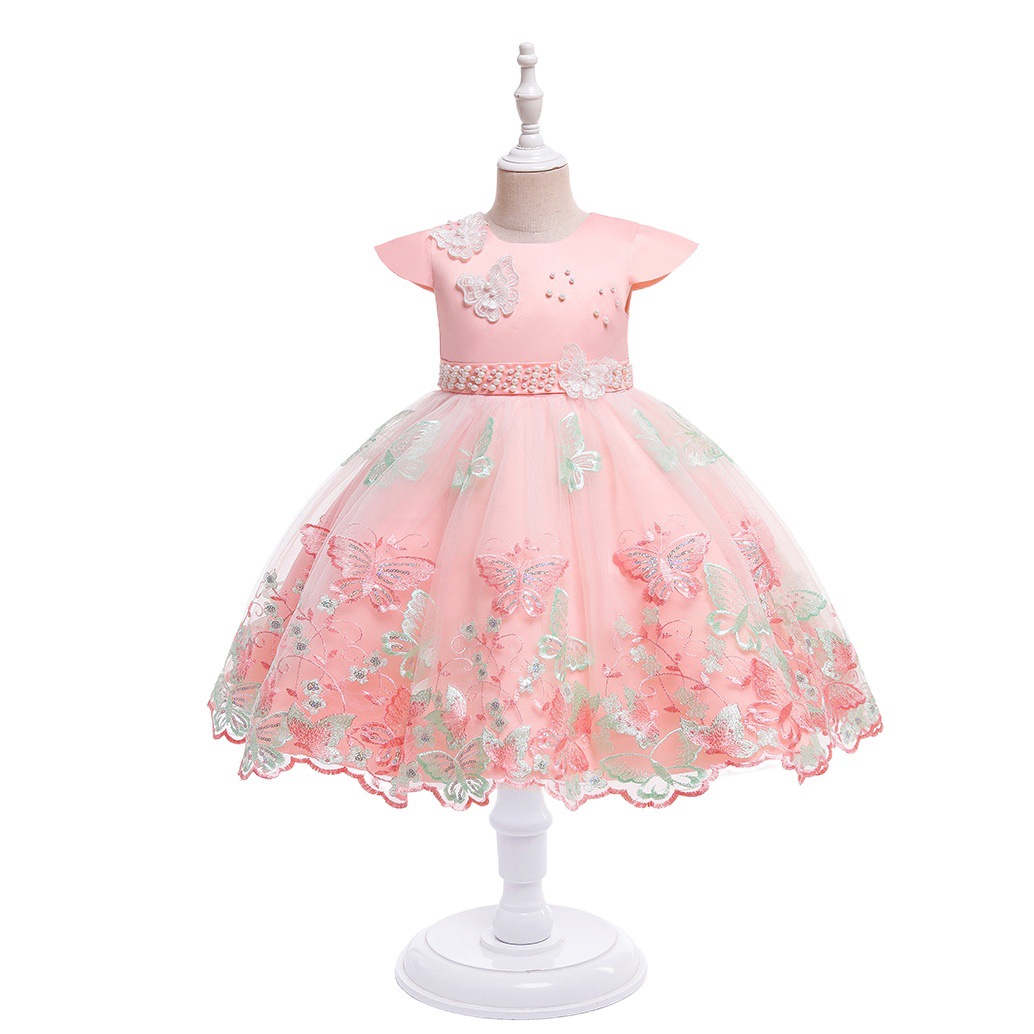 Girl's Dress European and American Princess Dress Flower Girl's Wedding Dress Catwalk Dress Girl's Piano Performance Host Children's Evening Dress