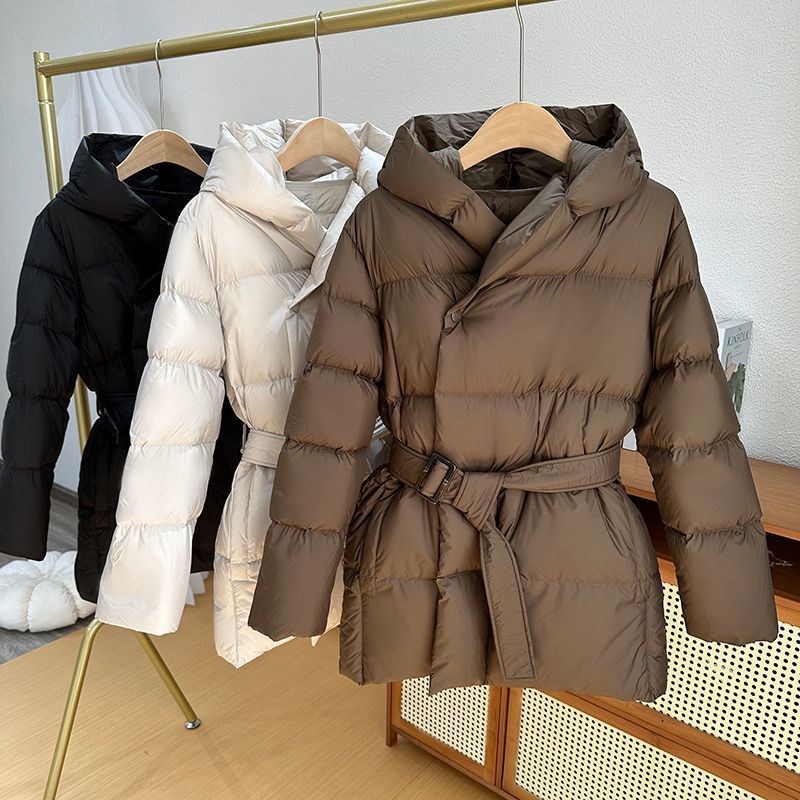 Picture of Ultra-Light, Soft, Thickeneded Waist, Slim Fit, Hooded Cotton Jacket, Women's Short Fashion, 2025 Autumn and Winter New Style