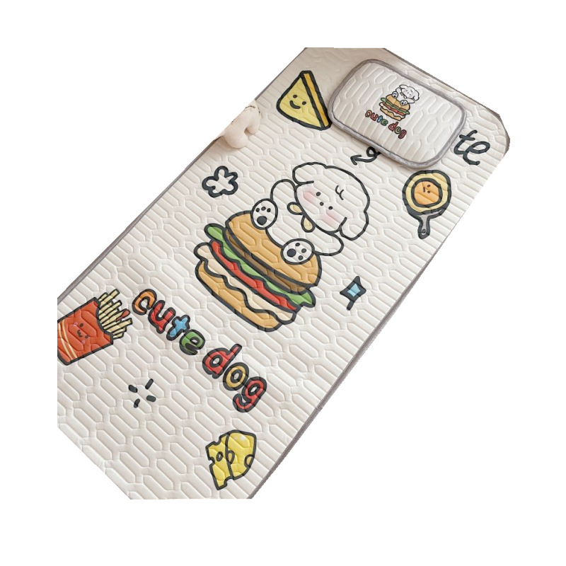 Picture of New Cartoon Cool Silk Children's Latex Mat Two-Piece Set Washable Baby Mattress Kindergarten Baby Soft Mat