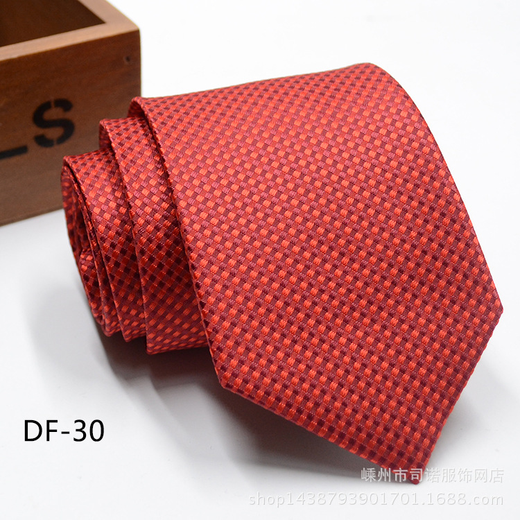 Picture of Tie business formal men's tie polyester yarn Arrow 8cm business tie