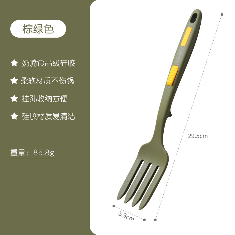 Picture of Amazon Creative Household Multi-function Silicone Cuisine Fork Large Cross-border Spaghetti Fork Fried Noodles Fork