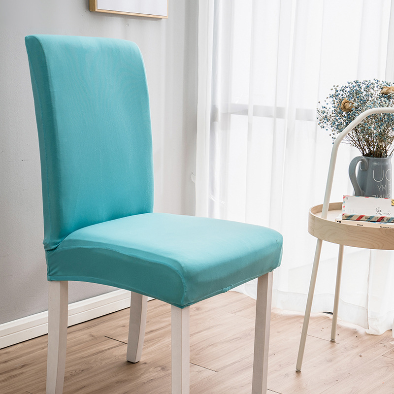 Picture of Cross-border plain milk silk elastic chair cover hotel restaurant half chair cover conference conjoined chair cover wholesale