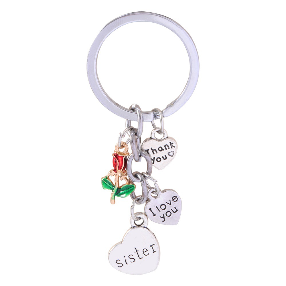 Cross-Border Hot Selling Thanksgiving Family Keychain Grandpa2024 Mother's Day Birthday Gift Keychain Wholesale