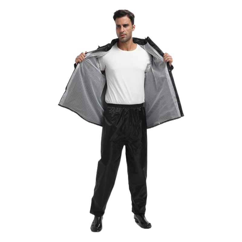Thickened split raincoat rain pants set adult sanitation take-out site foreign trade labor protection reflective raincoat wholesale
