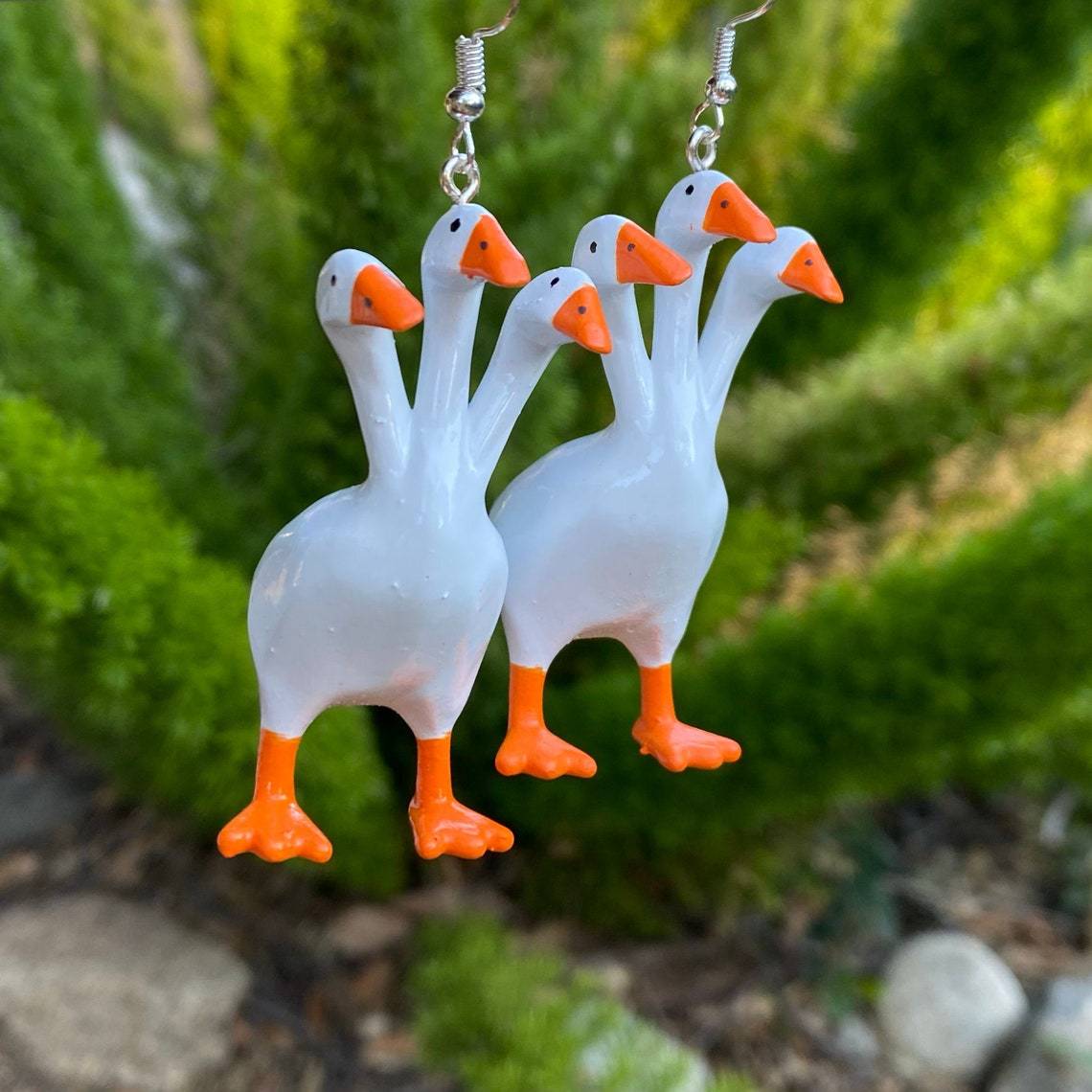 Cross Border New Product Cute Three Goose Pendant Earrings Fashion Cute Gift for Girlfriend