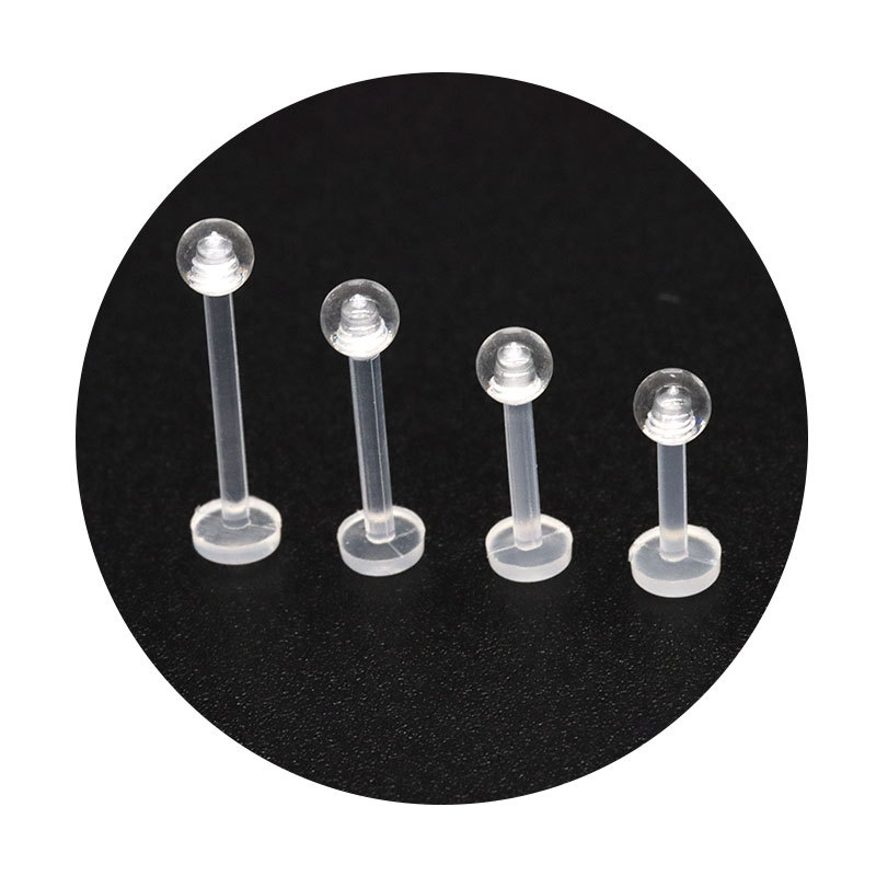 Picture of Acrylic lip nail human body perforated transparent eyebrow nail jewelry lip decoration flat bottom lip nail e-commerce nose nail wholesale