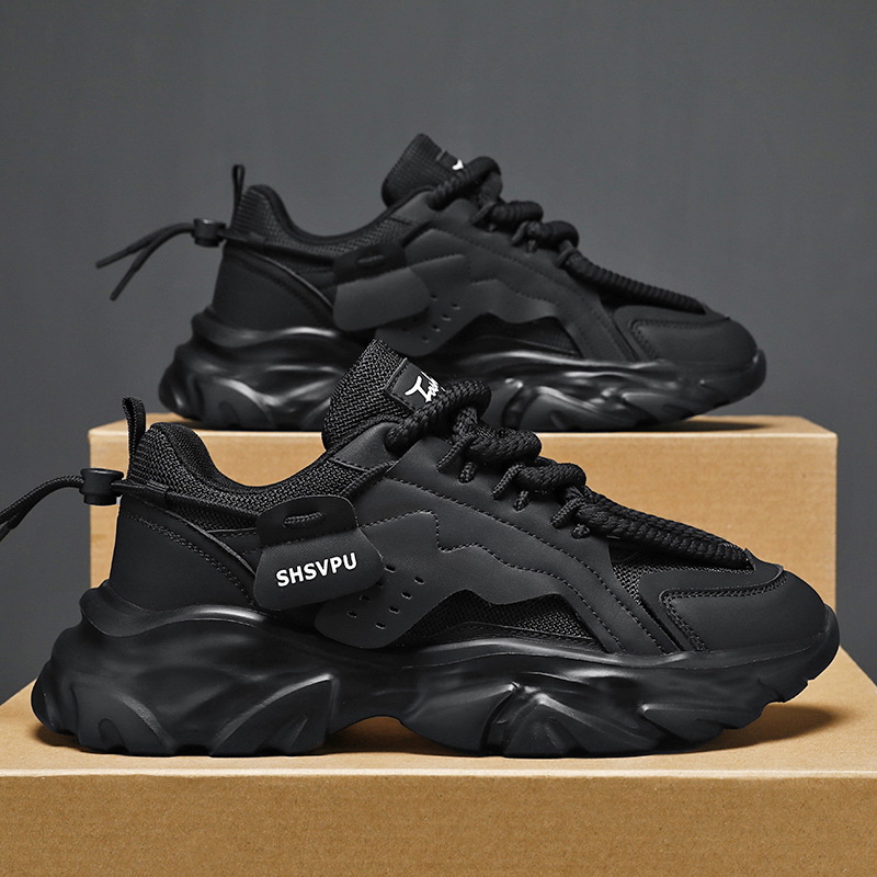 Men's Shoes Summer Breathable 2024 New Casual Black sneaker Mesh Thick Sole Increased Work Insurance Shoes for Torre