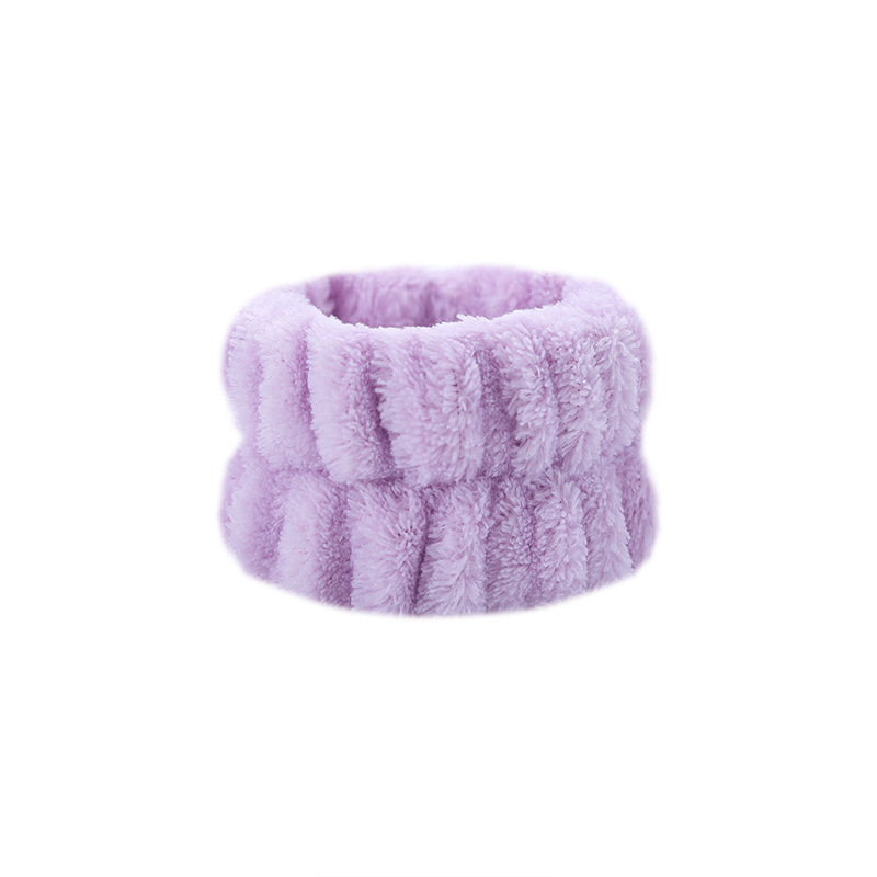 Picture of Cross-border plush face-washing wrist strap moisture-proof cuff women's waterproof wristband sports bracelet Europe and the United States solid color hair band wholesale