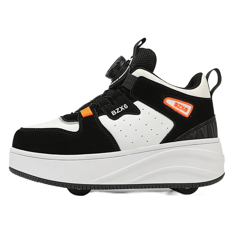 Four-wheeled children's heyloo shoes boys skates double-row stealth pulley shoes boys and girls with wheels sneaker