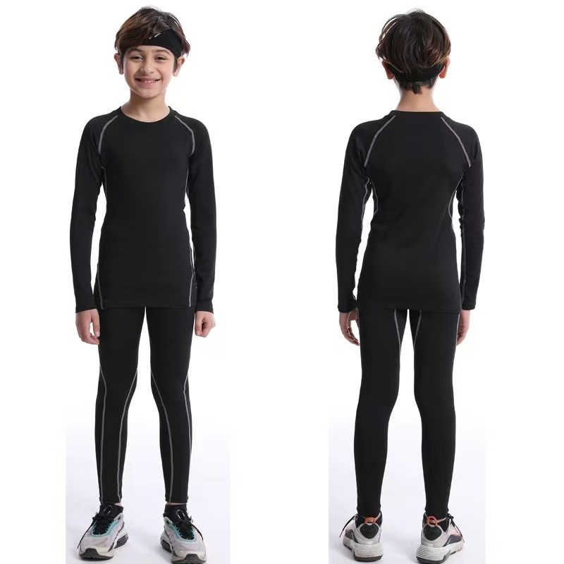 Picture of American Children's Tights Training Clothes Quick-drying suit Students Basketball Football Running Fitness Kids Sports Base