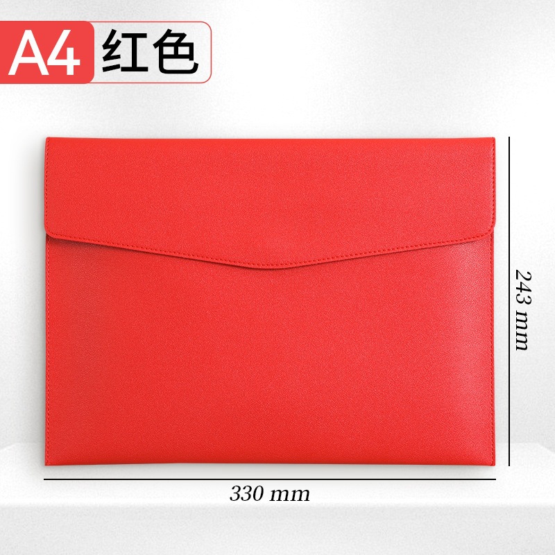 Picture of Leather File Bag Folder Contract Invoice File Bag School Office Supplies Friends Gift A4 Storage Bag Factory